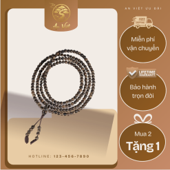 Chuỗi Vòng Trầm Hương 216 Hạt Chìm Nước Size 4 li
