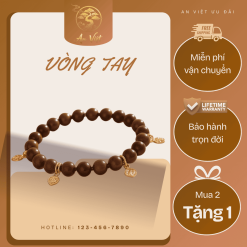 Vòng Tay Trầm Hương Bọc Vàng