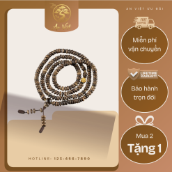 Vòng Tay Trầm Hương Hạt Nút Cận Chìm 6 Li - Mix Nút Sen Vàng